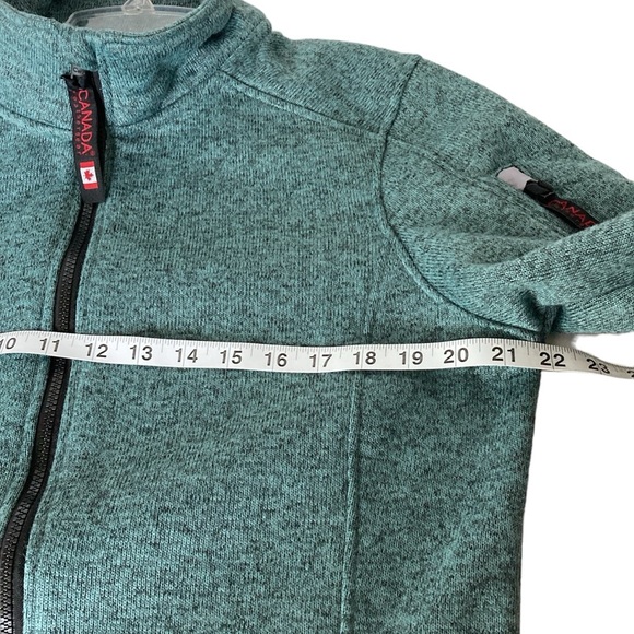 Canada Weather gear zip front sweater /jacket , greenish color size L - Picture 4 of 7